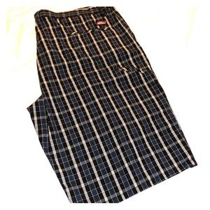 Dickies Big Men's Plaid Casual Shorts Sizes 48